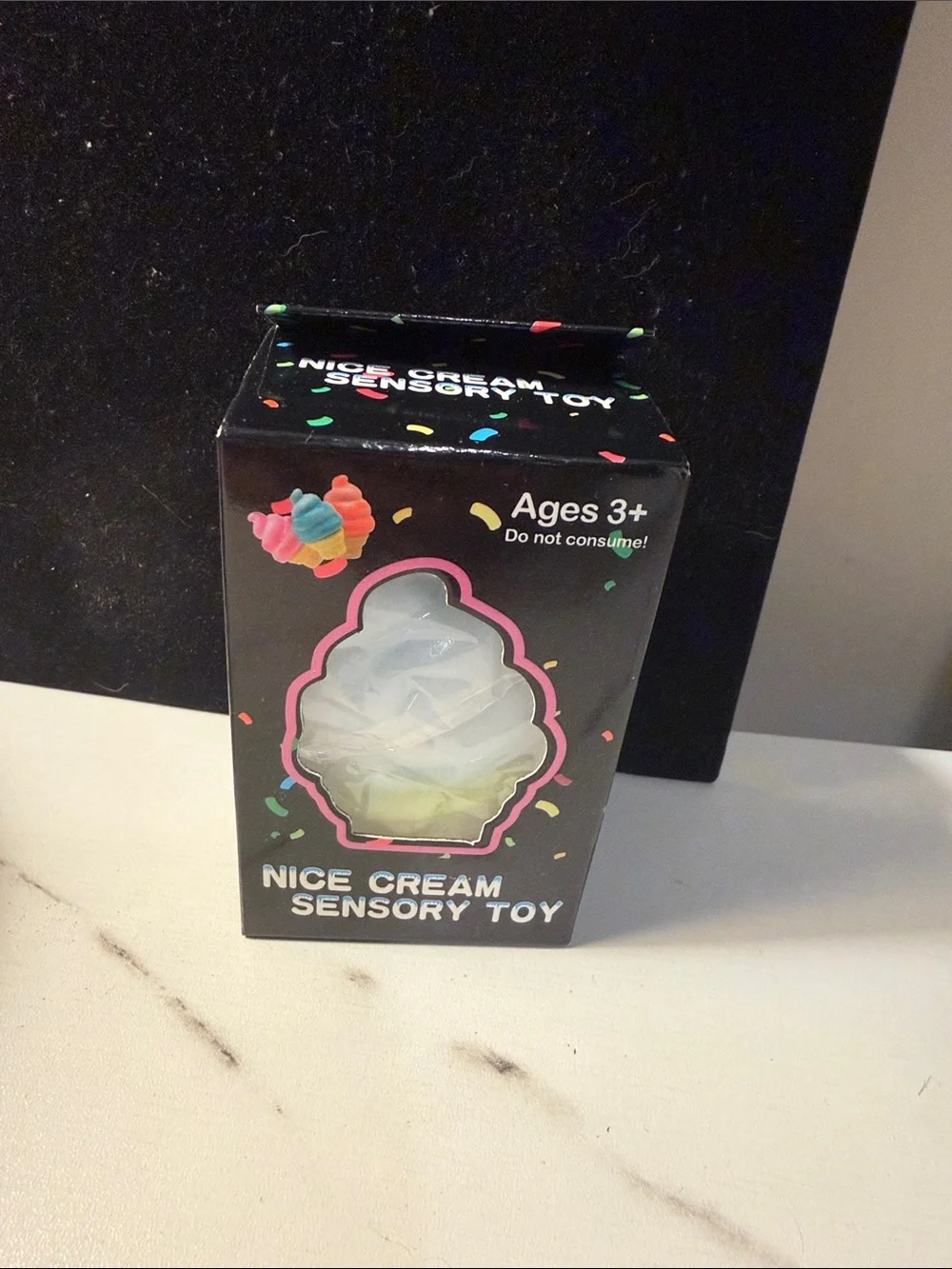 Nice Cream Sensory Toy - White Ice Cream Squishy for Kids